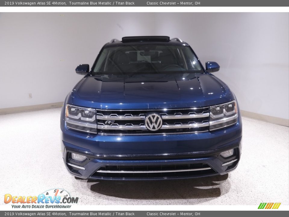 2019 Volkswagen Atlas SE 4Motion Tourmaline Blue Metallic / Titan Black Photo #2