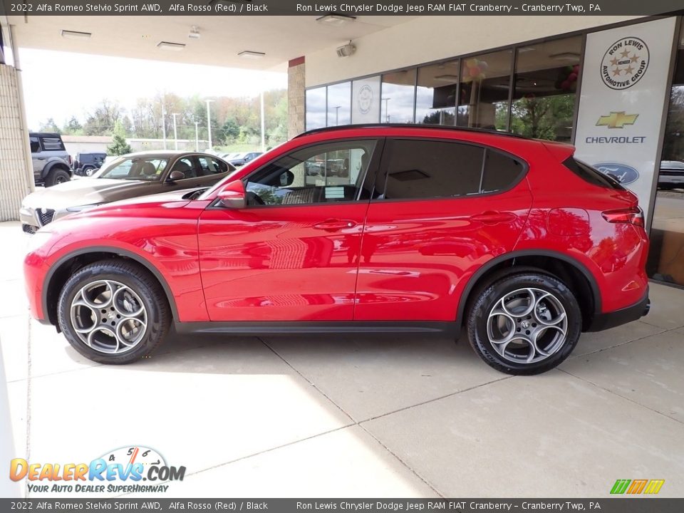 2022 Alfa Romeo Stelvio Sprint AWD Alfa Rosso (Red) / Black Photo #2