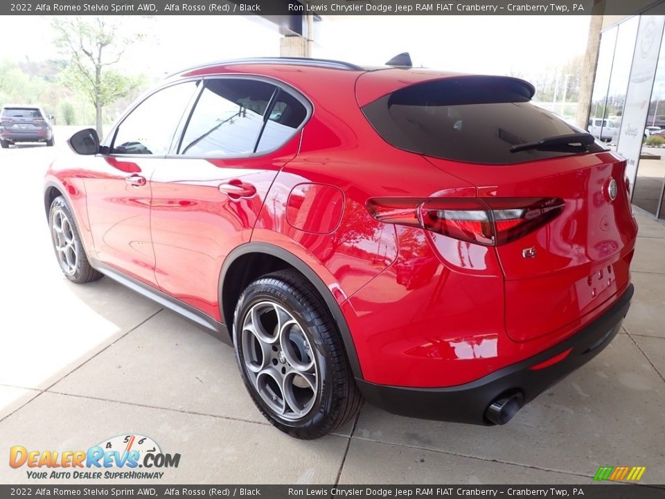 2022 Alfa Romeo Stelvio Sprint AWD Alfa Rosso (Red) / Black Photo #3