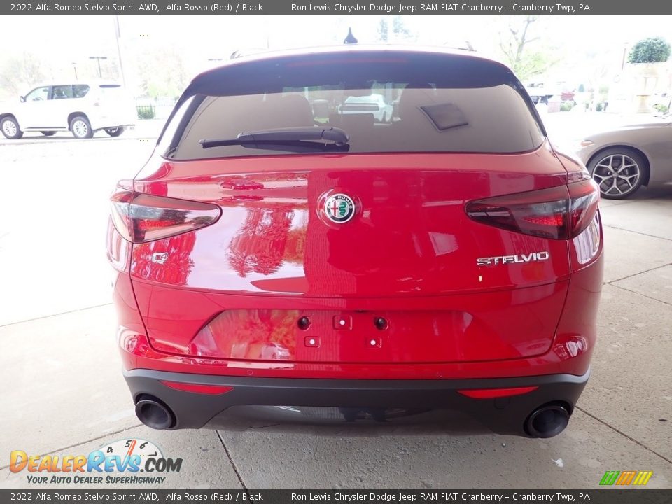 2022 Alfa Romeo Stelvio Sprint AWD Alfa Rosso (Red) / Black Photo #4