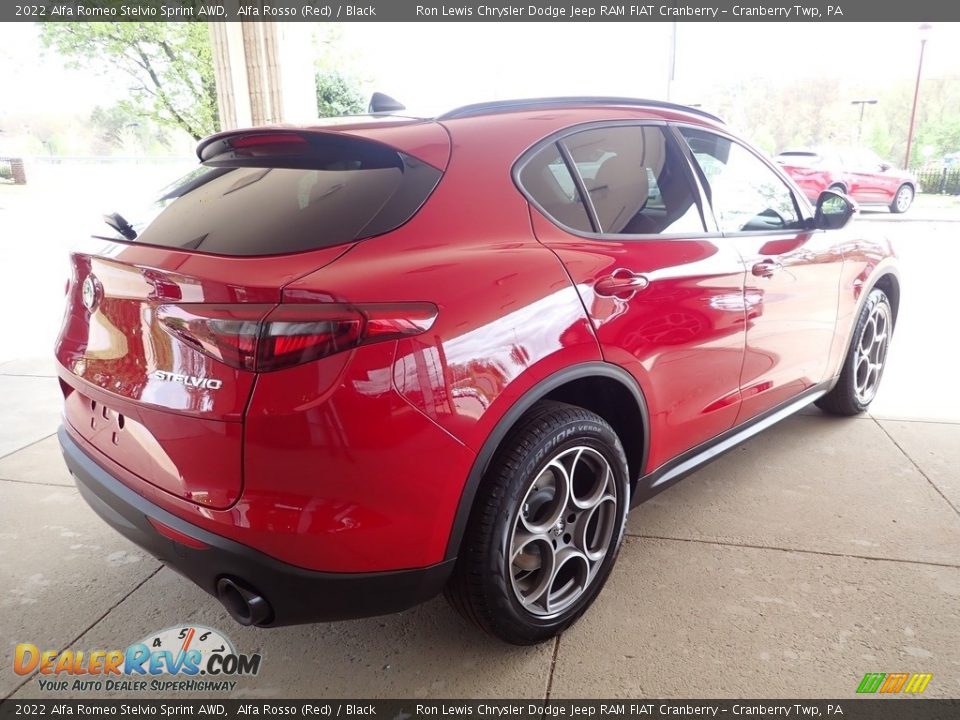 2022 Alfa Romeo Stelvio Sprint AWD Alfa Rosso (Red) / Black Photo #5