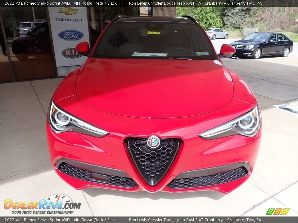 2022 Alfa Romeo Stelvio Sprint AWD Alfa Rosso (Red) / Black Photo #8