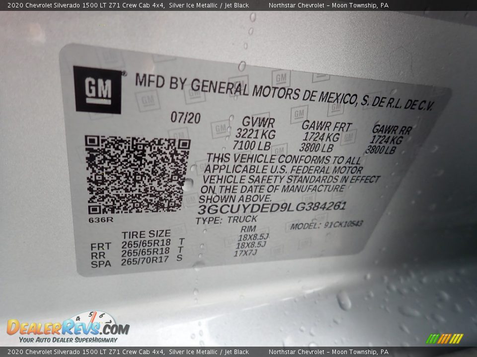 2020 Chevrolet Silverado 1500 LT Z71 Crew Cab 4x4 Silver Ice Metallic / Jet Black Photo #28