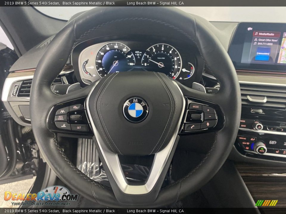 2019 BMW 5 Series 540i Sedan Black Sapphire Metallic / Black Photo #17