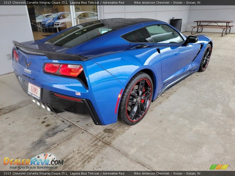 2015 Chevrolet Corvette Stingray Coupe Z51 Laguna Blue Tintcoat / Adrenaline Red Photo #4