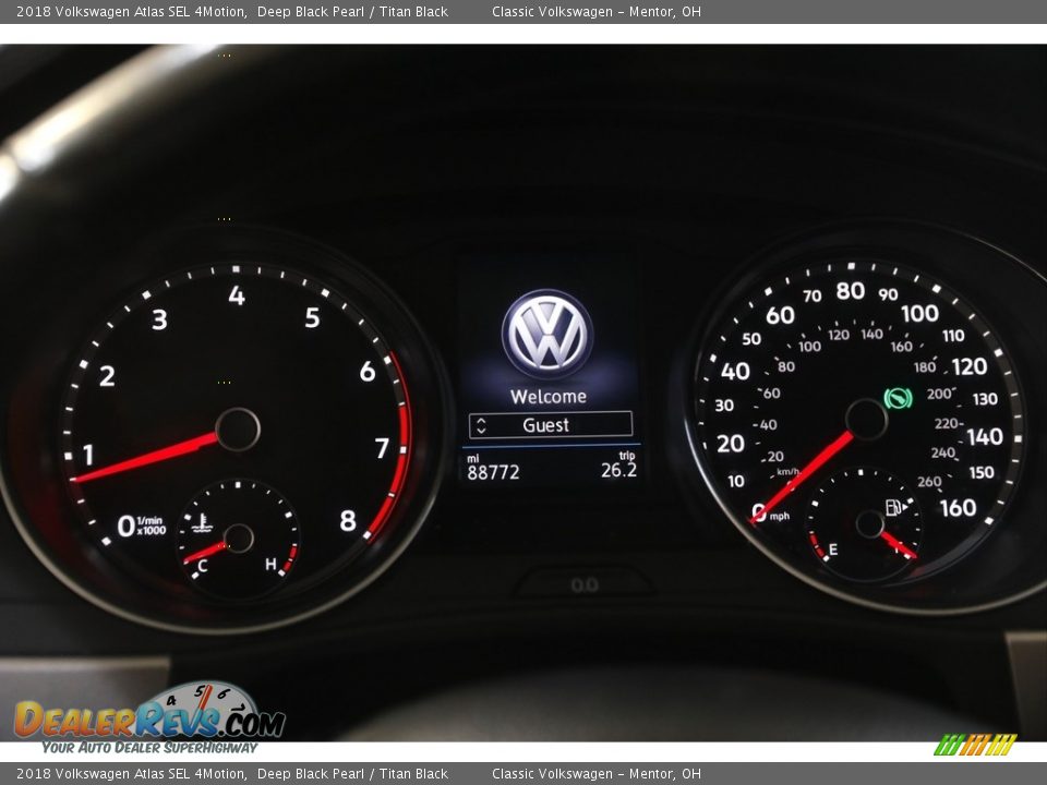 2018 Volkswagen Atlas SEL 4Motion Deep Black Pearl / Titan Black Photo #8