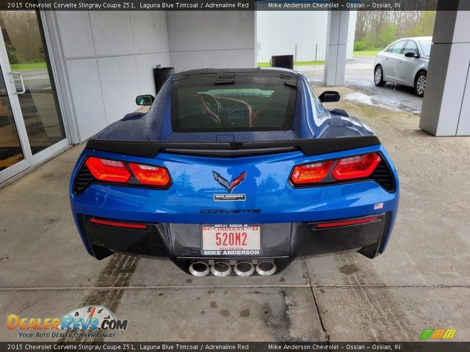 2015 Chevrolet Corvette Stingray Coupe Z51 Laguna Blue Tintcoat / Adrenaline Red Photo #5