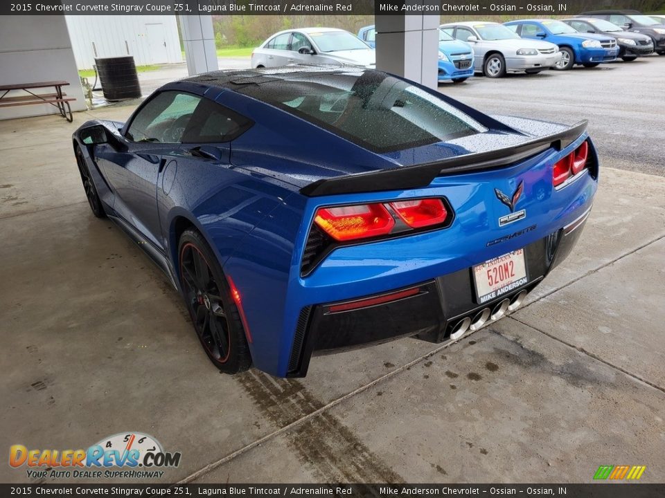 2015 Chevrolet Corvette Stingray Coupe Z51 Laguna Blue Tintcoat / Adrenaline Red Photo #6