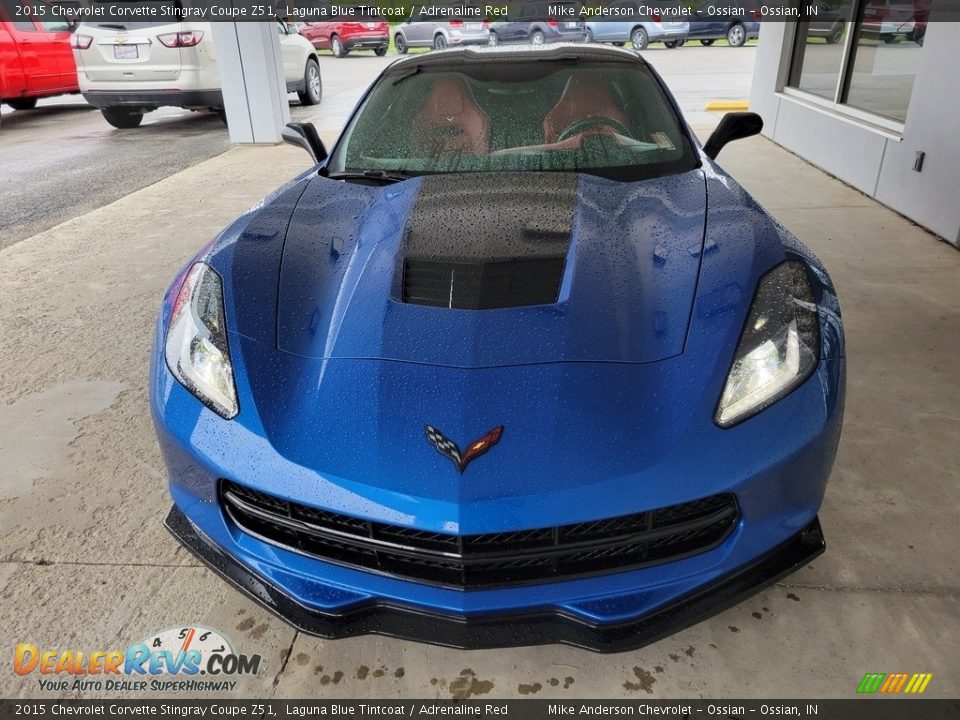 2015 Chevrolet Corvette Stingray Coupe Z51 Laguna Blue Tintcoat / Adrenaline Red Photo #8
