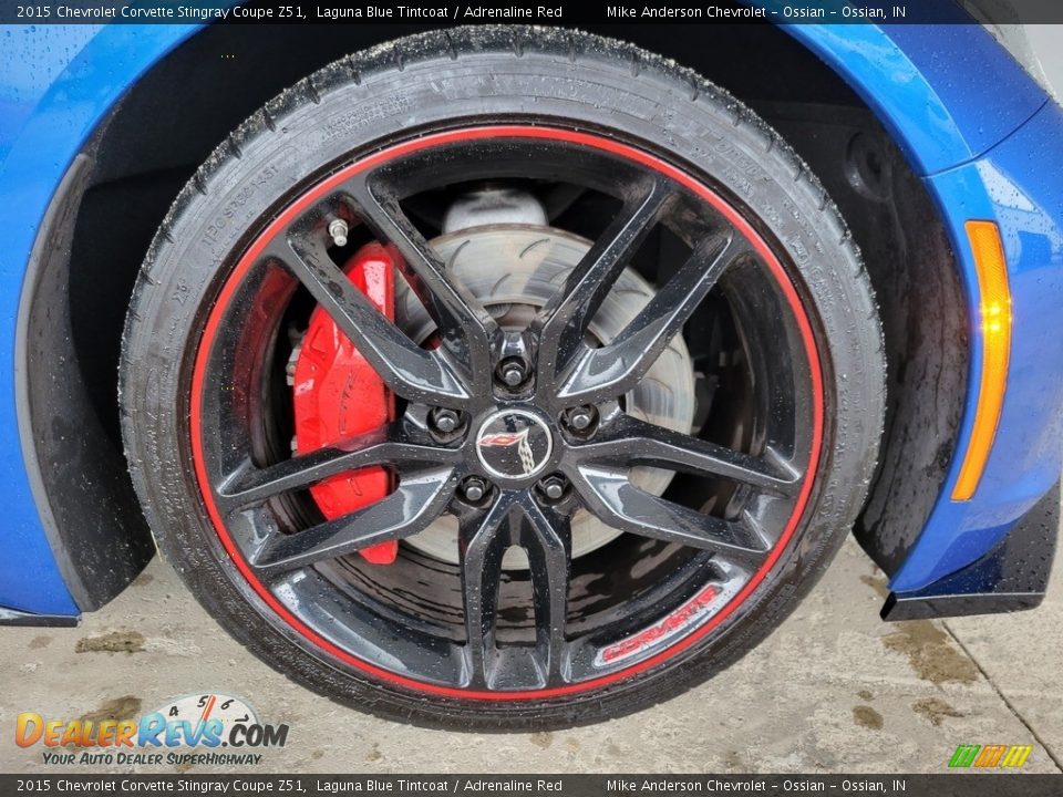 2015 Chevrolet Corvette Stingray Coupe Z51 Laguna Blue Tintcoat / Adrenaline Red Photo #9