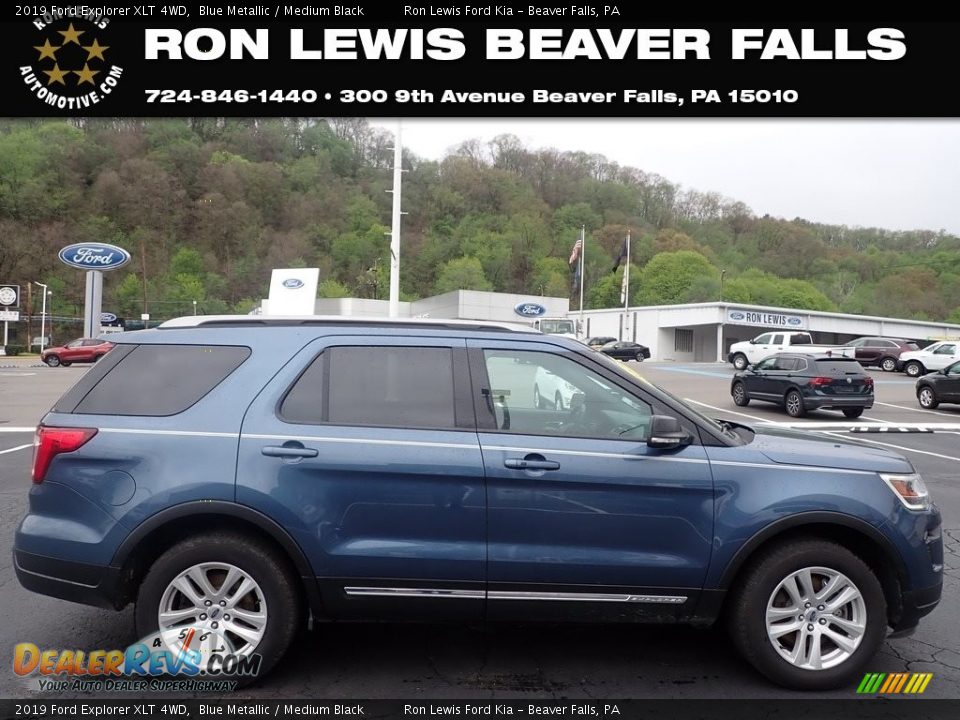 2019 Ford Explorer XLT 4WD Blue Metallic / Medium Black Photo #1