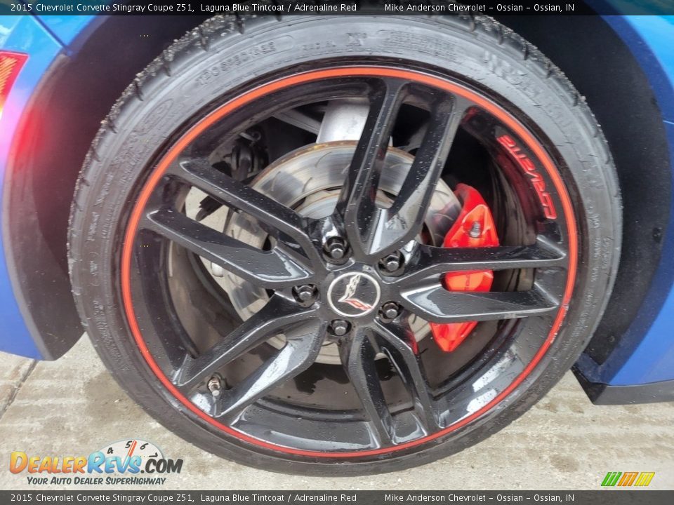 2015 Chevrolet Corvette Stingray Coupe Z51 Laguna Blue Tintcoat / Adrenaline Red Photo #10