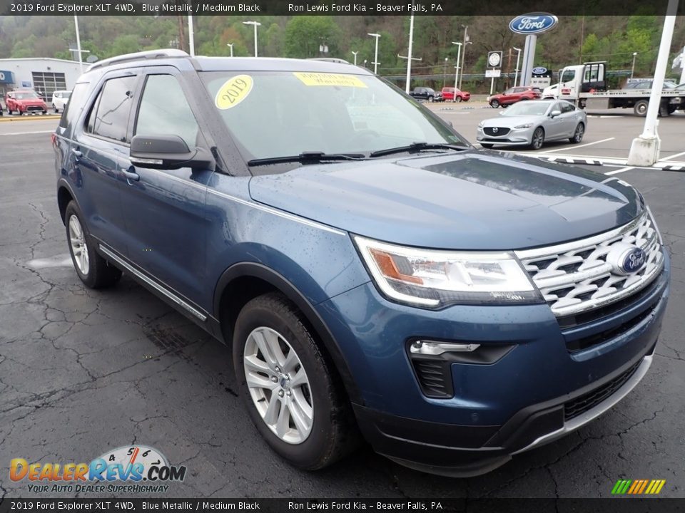 2019 Ford Explorer XLT 4WD Blue Metallic / Medium Black Photo #2
