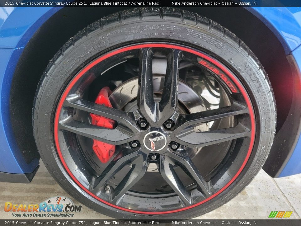 2015 Chevrolet Corvette Stingray Coupe Z51 Laguna Blue Tintcoat / Adrenaline Red Photo #11