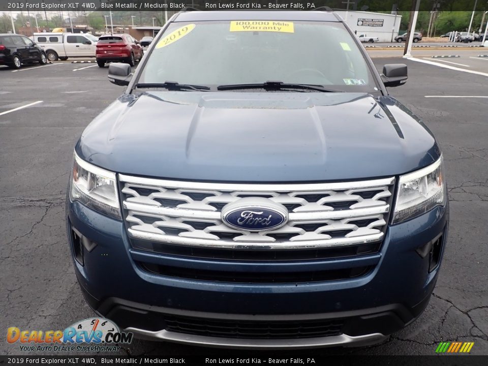 2019 Ford Explorer XLT 4WD Blue Metallic / Medium Black Photo #3