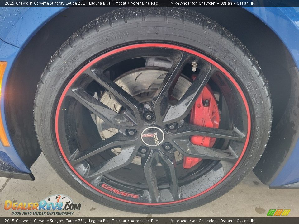 2015 Chevrolet Corvette Stingray Coupe Z51 Laguna Blue Tintcoat / Adrenaline Red Photo #12