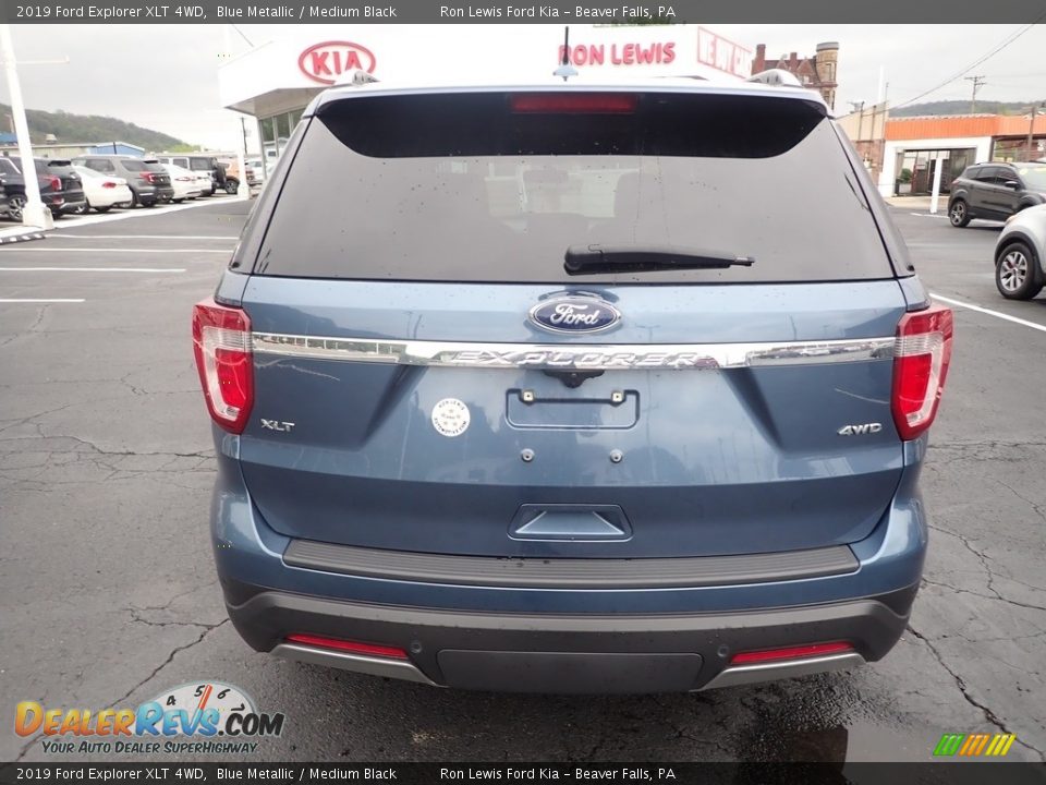 2019 Ford Explorer XLT 4WD Blue Metallic / Medium Black Photo #7