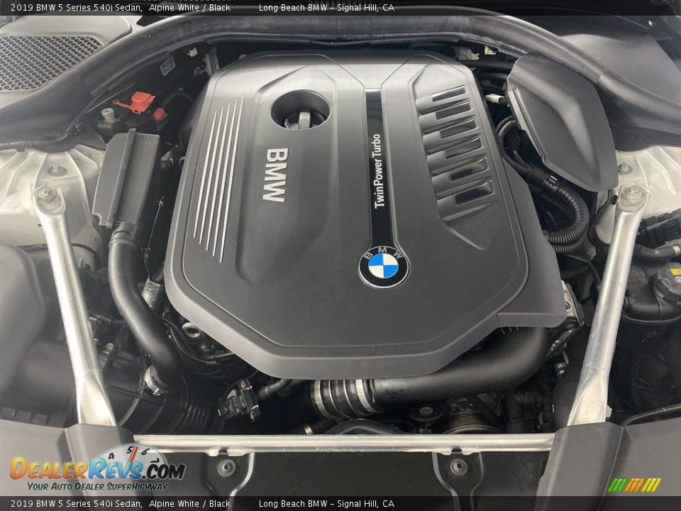 2019 BMW 5 Series 540i Sedan Alpine White / Black Photo #11