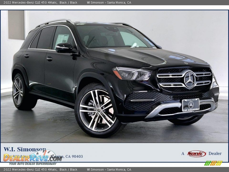 2022 Mercedes-Benz GLE 450 4Matic Black / Black Photo #1