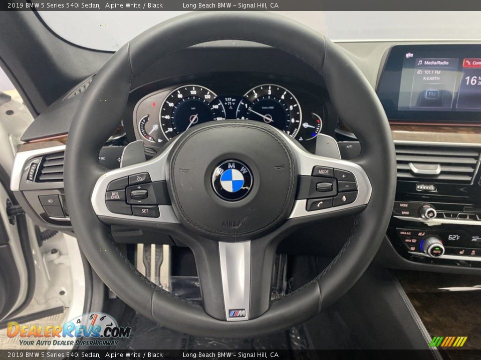 2019 BMW 5 Series 540i Sedan Alpine White / Black Photo #17