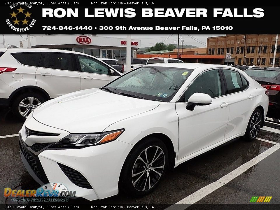 2020 Toyota Camry SE Super White / Black Photo #1
