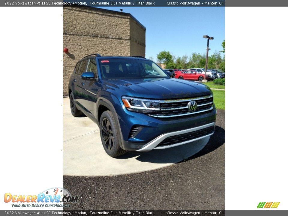 2022 Volkswagen Atlas SE Technology 4Motion Tourmaline Blue Metallic / Titan Black Photo #1