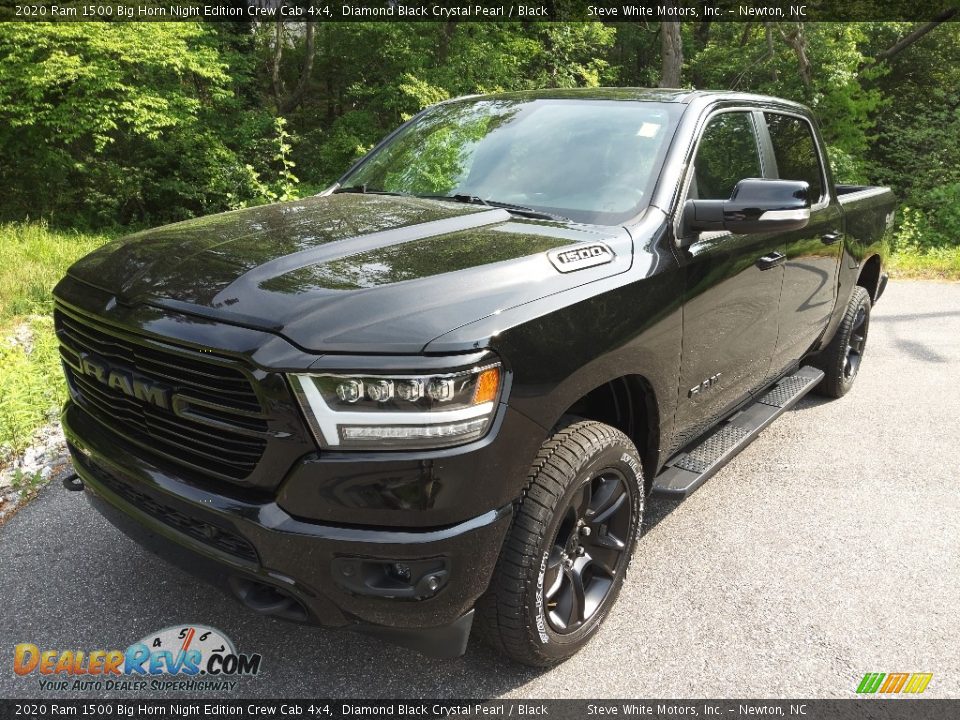 2020 Ram 1500 Big Horn Night Edition Crew Cab 4x4 Diamond Black Crystal Pearl / Black Photo #2