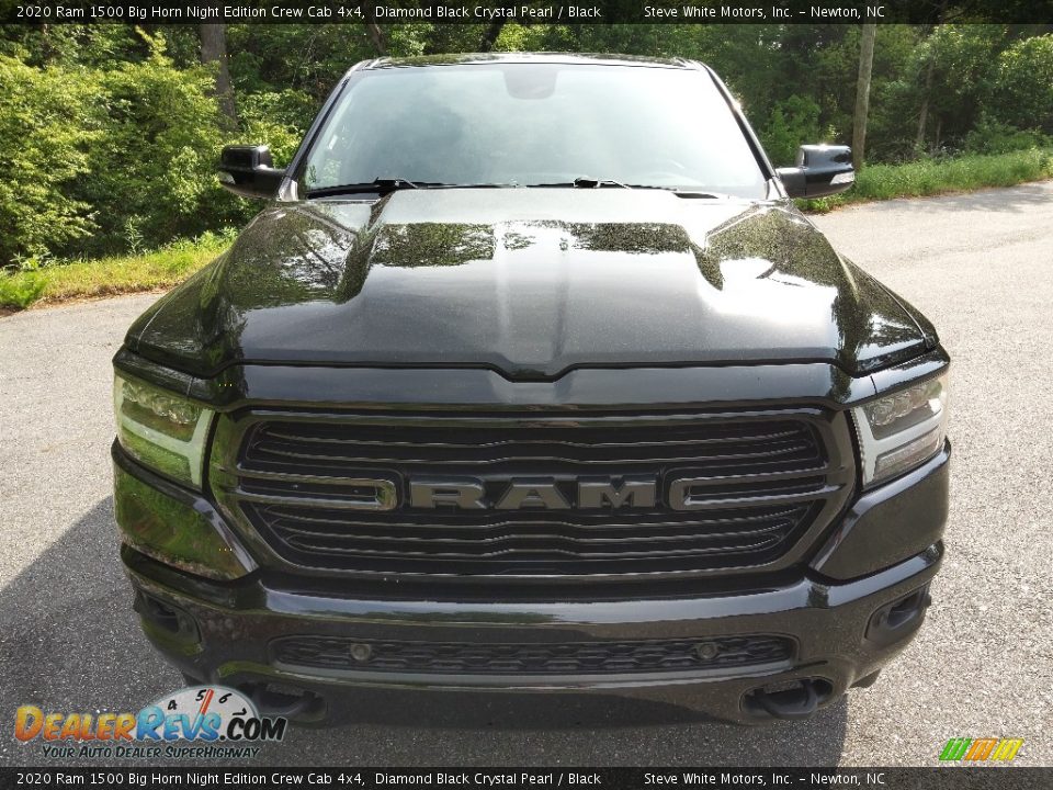 2020 Ram 1500 Big Horn Night Edition Crew Cab 4x4 Diamond Black Crystal Pearl / Black Photo #3