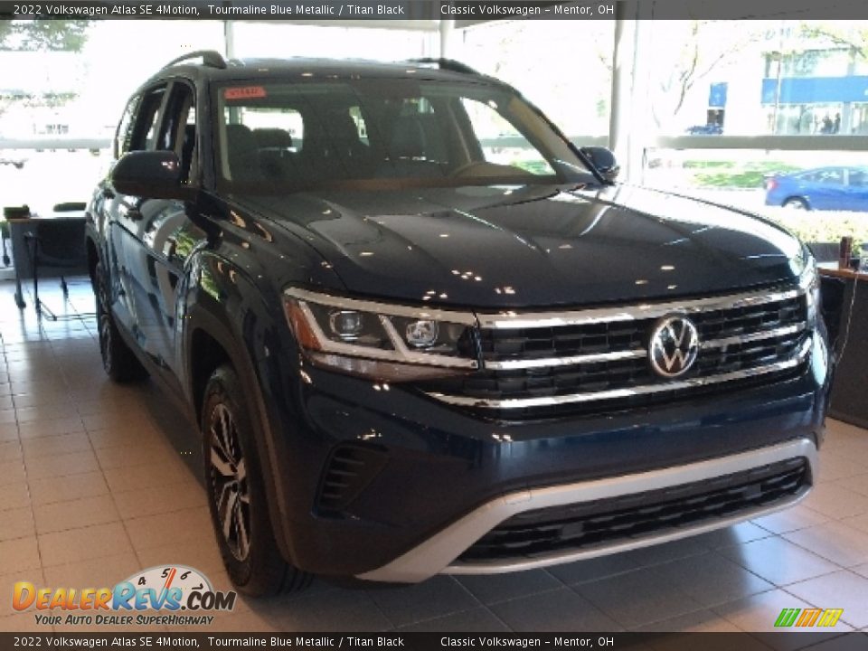 2022 Volkswagen Atlas SE 4Motion Tourmaline Blue Metallic / Titan Black Photo #1