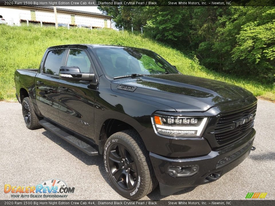 2020 Ram 1500 Big Horn Night Edition Crew Cab 4x4 Diamond Black Crystal Pearl / Black Photo #4