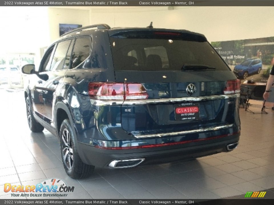 2022 Volkswagen Atlas SE 4Motion Tourmaline Blue Metallic / Titan Black Photo #2