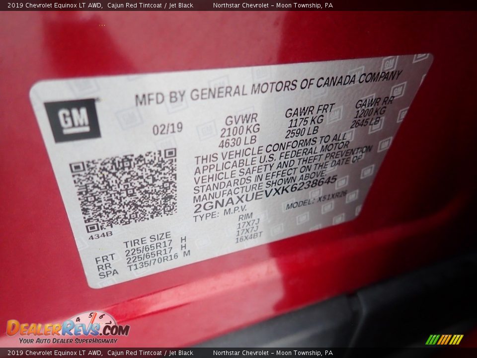 2019 Chevrolet Equinox LT AWD Cajun Red Tintcoat / Jet Black Photo #28