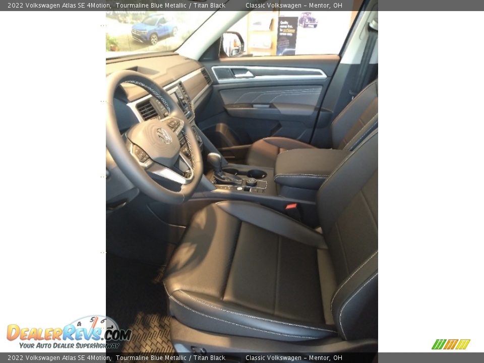 2022 Volkswagen Atlas SE 4Motion Tourmaline Blue Metallic / Titan Black Photo #3