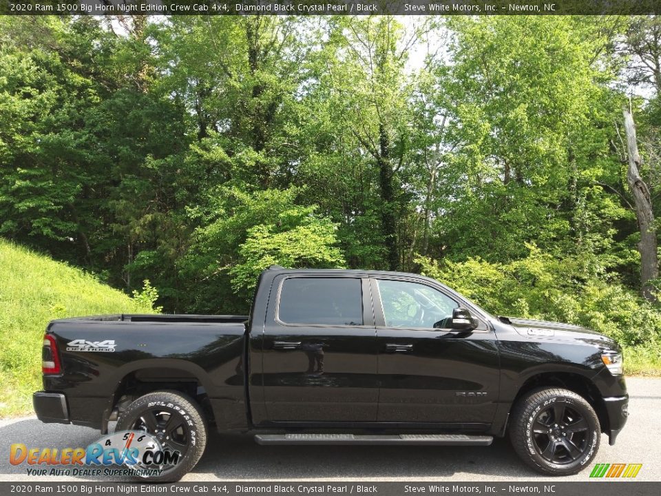 2020 Ram 1500 Big Horn Night Edition Crew Cab 4x4 Diamond Black Crystal Pearl / Black Photo #5