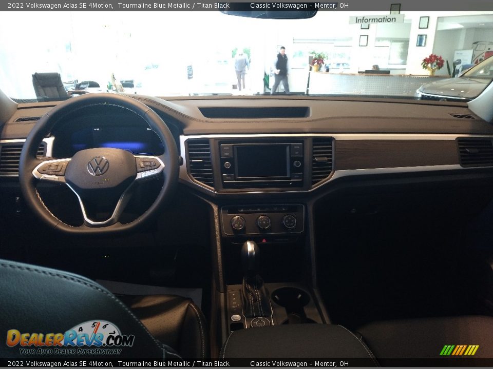 2022 Volkswagen Atlas SE 4Motion Tourmaline Blue Metallic / Titan Black Photo #4