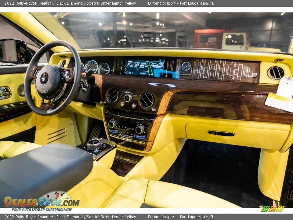 2022 Rolls-Royce Phantom Black Diamond / Special Order Lemon Yellow Photo #4