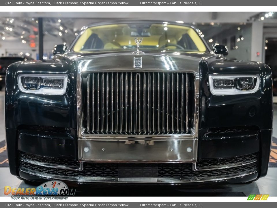 2022 Rolls-Royce Phantom Black Diamond / Special Order Lemon Yellow Photo #8