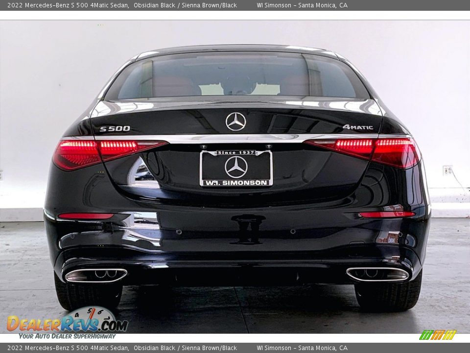 2022 Mercedes-Benz S 500 4Matic Sedan Obsidian Black / Sienna Brown/Black Photo #3