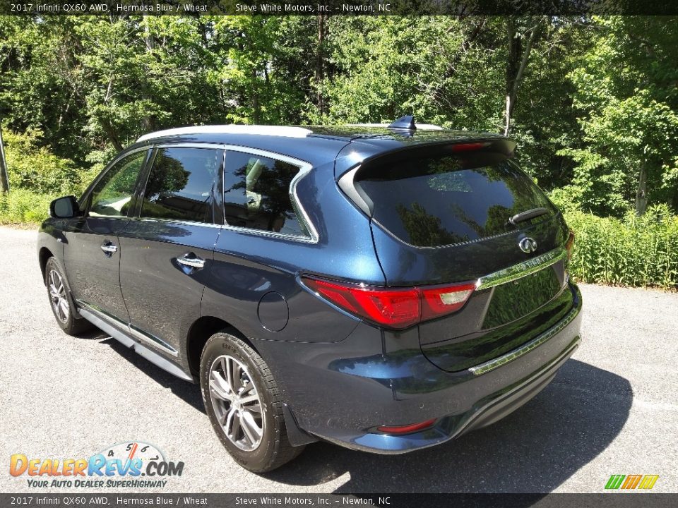 2017 Infiniti QX60 AWD Hermosa Blue / Wheat Photo #10