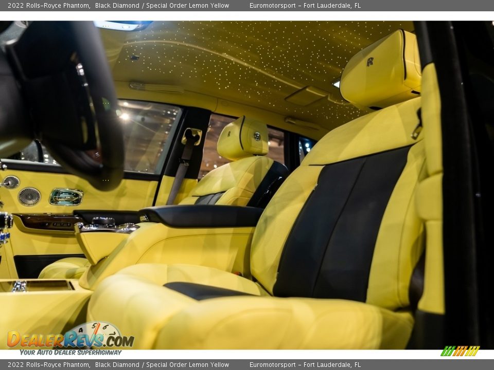 2022 Rolls-Royce Phantom Black Diamond / Special Order Lemon Yellow Photo #26