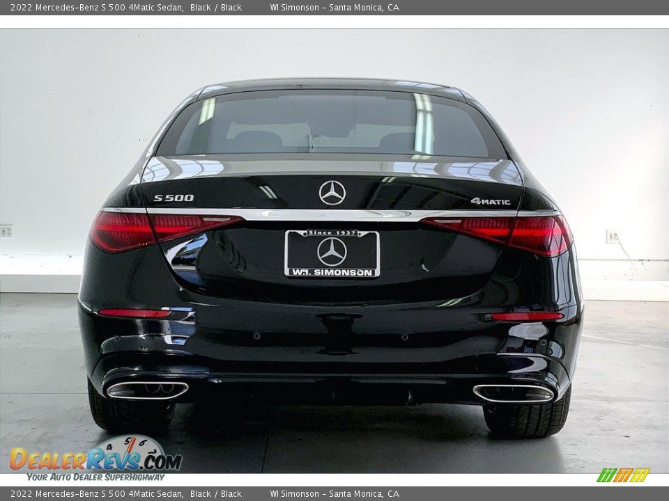 2022 Mercedes-Benz S 500 4Matic Sedan Black / Black Photo #3