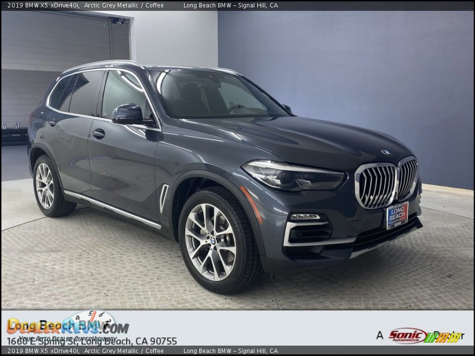 2019 BMW X5 xDrive40i Arctic Grey Metallic / Coffee Photo #1