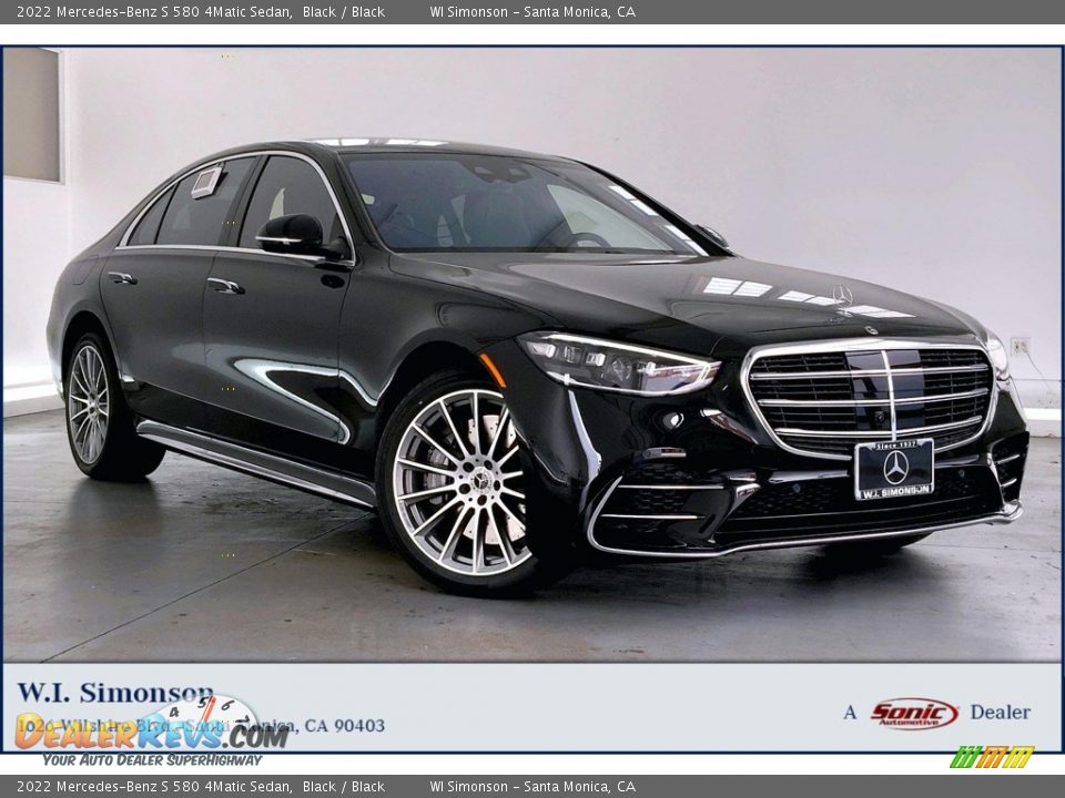 2022 Mercedes-Benz S 580 4Matic Sedan Black / Black Photo #1