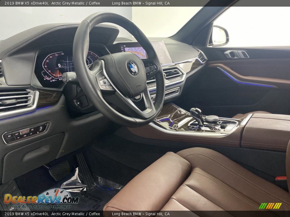2019 BMW X5 xDrive40i Arctic Grey Metallic / Coffee Photo #15