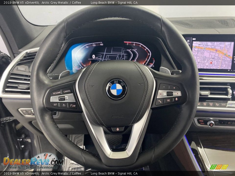 2019 BMW X5 xDrive40i Arctic Grey Metallic / Coffee Photo #17