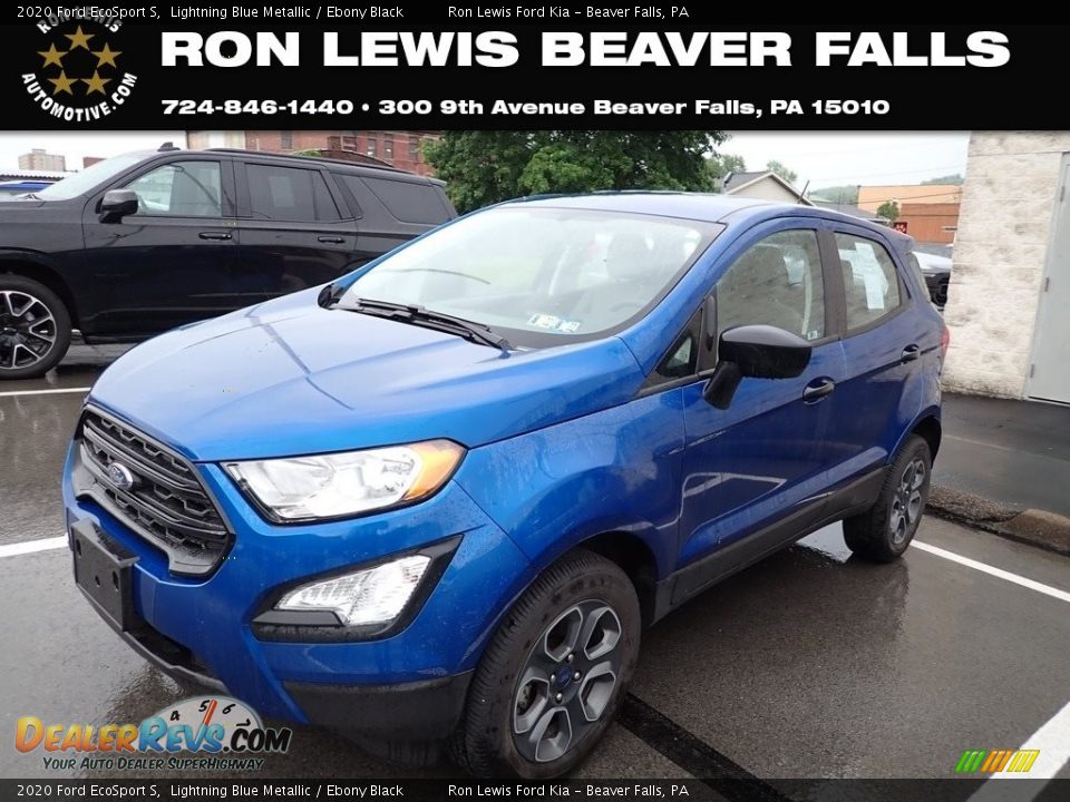 2020 Ford EcoSport S Lightning Blue Metallic / Ebony Black Photo #1