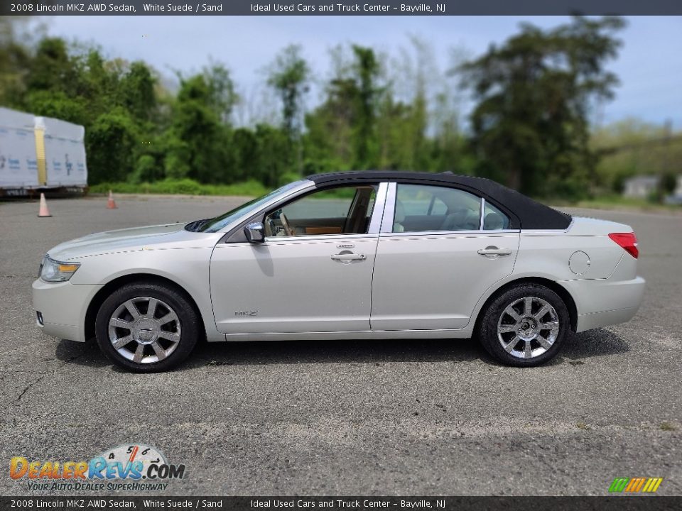 2008 Lincoln MKZ AWD Sedan White Suede / Sand Photo #2