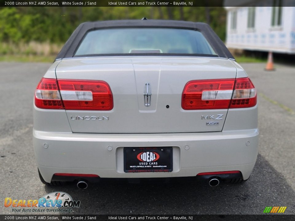 2008 Lincoln MKZ AWD Sedan White Suede / Sand Photo #4