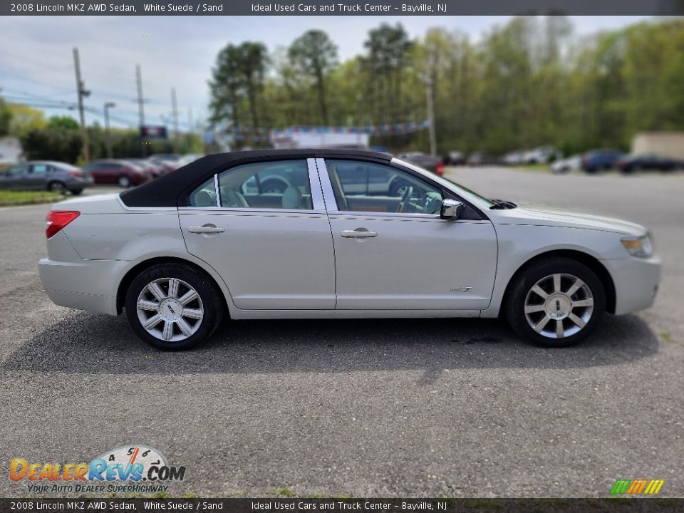 2008 Lincoln MKZ AWD Sedan White Suede / Sand Photo #6