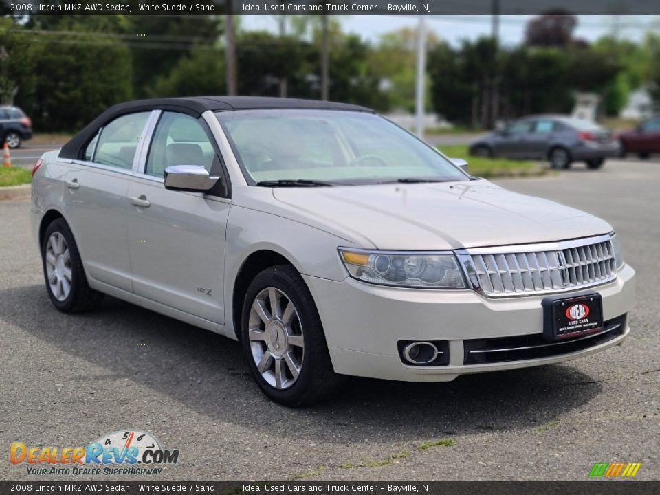 2008 Lincoln MKZ AWD Sedan White Suede / Sand Photo #7